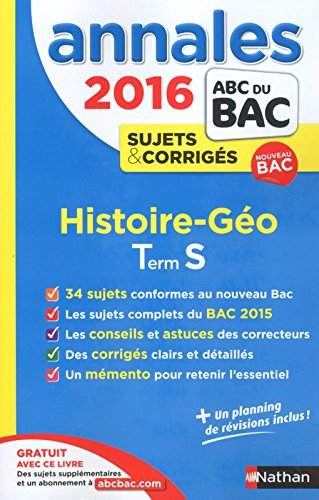 Histoire géo, terminale S : bac 2016