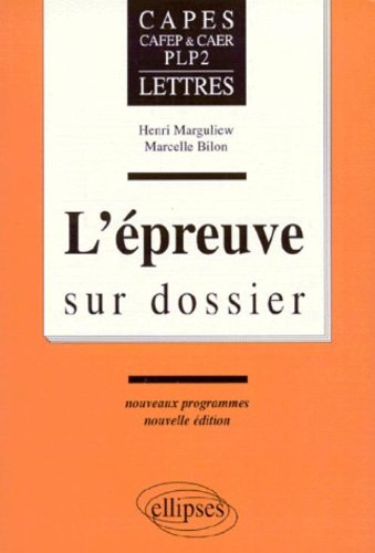 capes (cafep & caer) et plp2 lettres : l'épreuve sur dossier