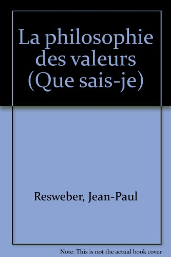 La Philosophie des valeurs