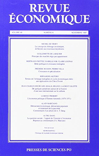 revue économique, volume 48, tome 6