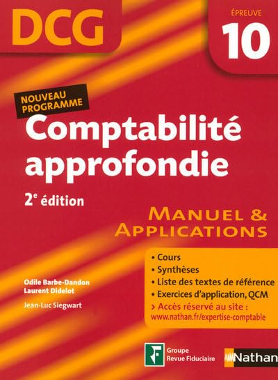 Comptabilité approfondie, DCG, épreuve 10