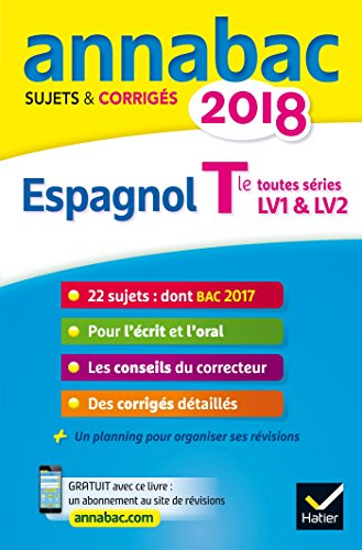 Espagnol terminale toutes séries, LV1 & LV2 : 2018