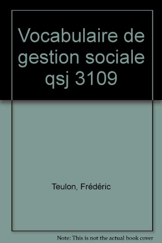 Vocabulaire de gestion sociale