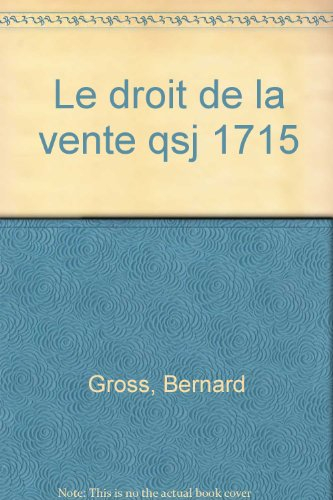 Le Droit de la vente