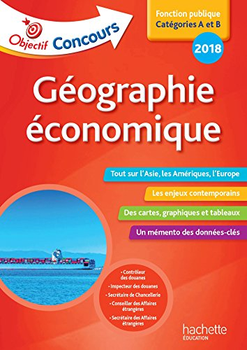 Géographie économique : fonction publique, catégories A et B, 2018