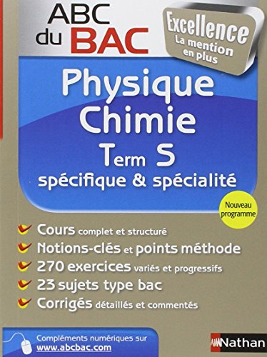 Physique chimie terminale S, spécifique & spécialité : programme 2012