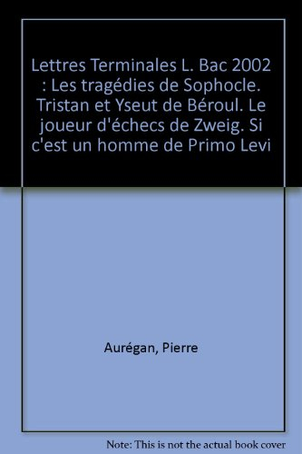 Lettres terminales L : bac 2002