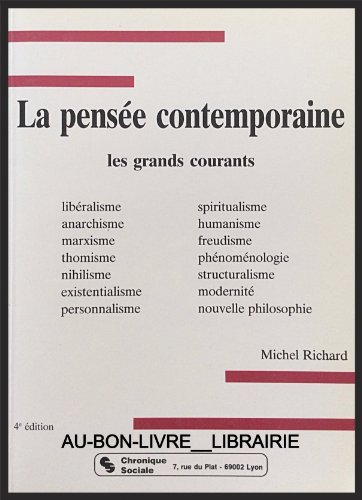La pensée contemporaine : les grands courants