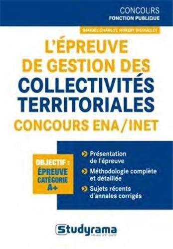 L'épreuve de gestion des collectivités territoriales : concours ENA INET