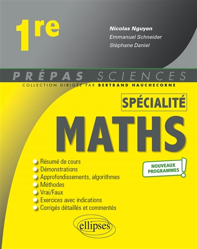 Spécialité maths 1re : nouveaux programmes