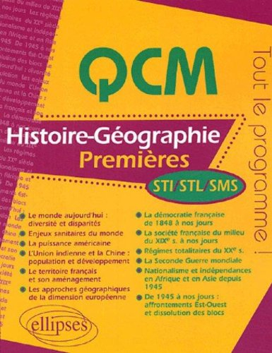Histoire-géographie premières STI, STL, SMS