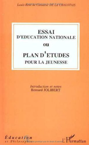 Essai d'éducation nationale ou Plan d'études pour la jeunesse