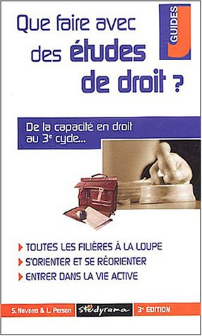que faire avec des études de droit ?