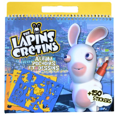 album pochoirs et dessins lapins crétins