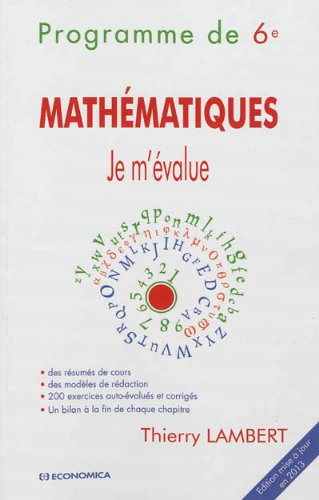 Mathématiques : programme de 6e : 2013