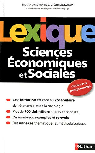 Lexique de sciences économiques et sociales