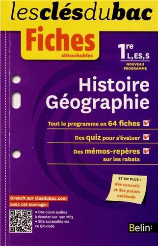 Histoire géographie 1re L, ES, S : nouveau programme