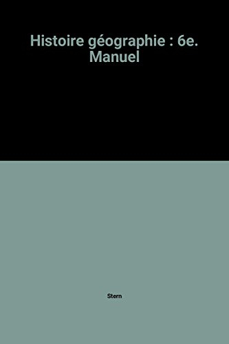 Histoire géographie : 6e. Manuel
