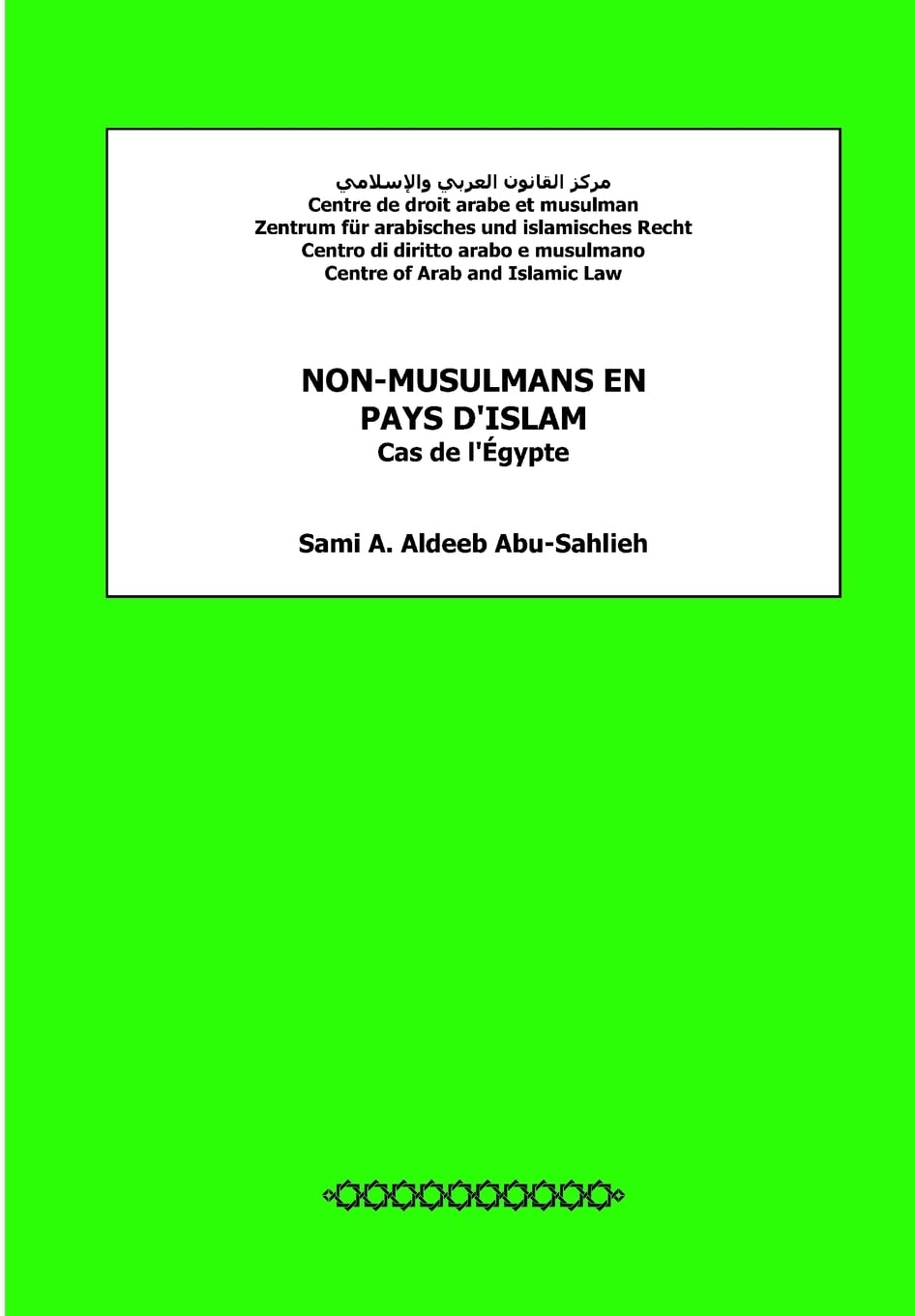 Non-musulmans en pays d'Islam: cas de l'Egypte