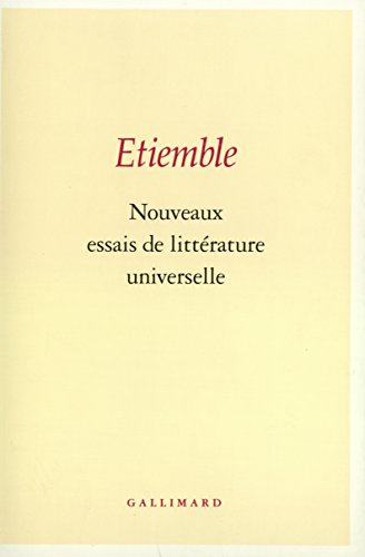 Nouveaux essais de littérature universelle