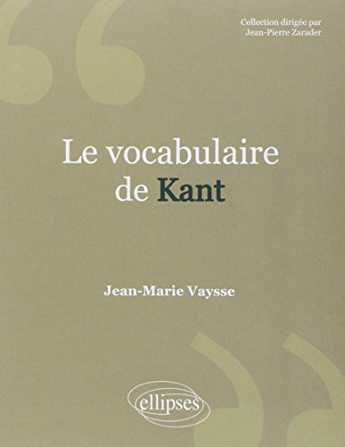 Le vocabulaire de Kant