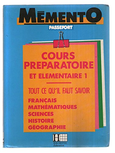 Mémento passeport cours préparatoire et élémentaire 1