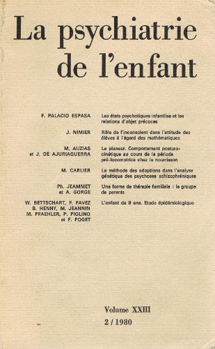 psychiatrie de l'enfant, 1980, numéro 2, volume 23