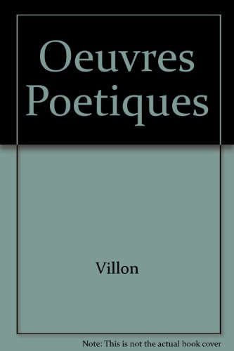 Oeuvres poétiques