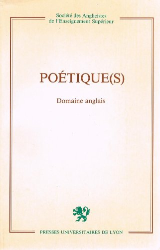 Poétique(s) : domaine anglais