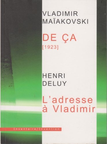 De ça : 1923. L'adresse à Vladimir
