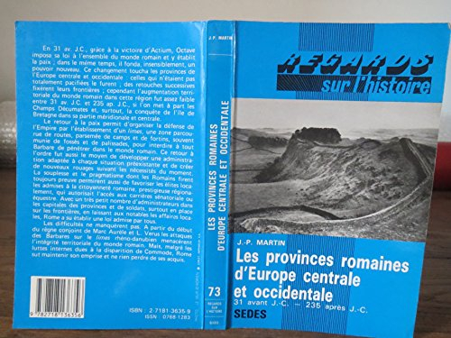 les provinces romaines d'europe centrale et occidentale