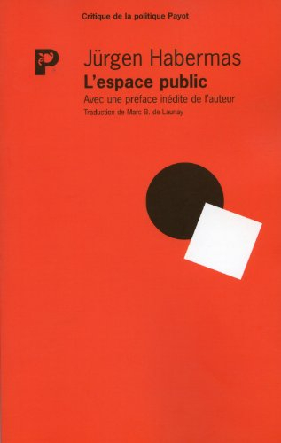 L'espace public : archéologie de la publicité comme dimension constitutive de la société bourgeoise