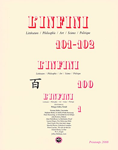 Infini (L'), n° 101. Roman et références historiques, 1983-2007 : sommaires des cent premiers numéro