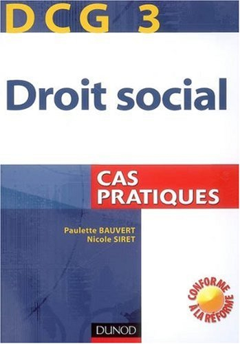 DCG 3, droit social : cas pratiques