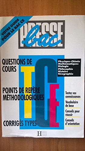Terminales C, E : physique, chimie, mathématiques, biologie, philosophie, histoire, géographie