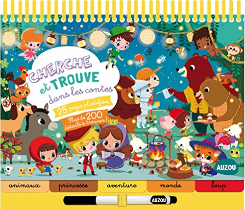 Cherche et trouve dans les contes : 25 pages plastifiées, plus de 200 détails à trouver !