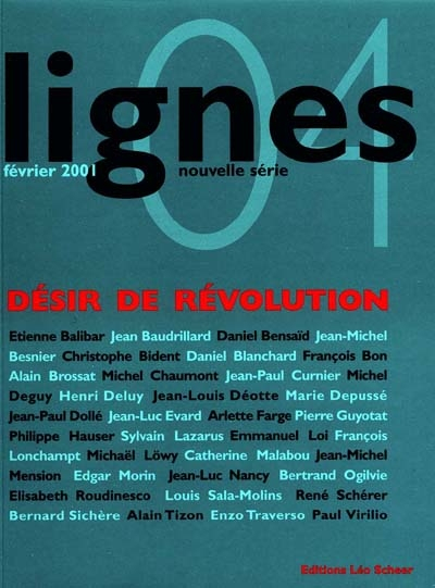 Lignes, nouvelle série, n° 4. Désir de révolution
