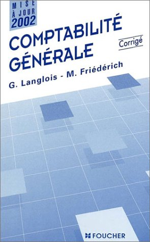 Comptabilité générale : corrigé