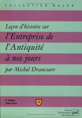 Leçon d'histoire sur l'entreprise, de l'Antiquité à nos jours