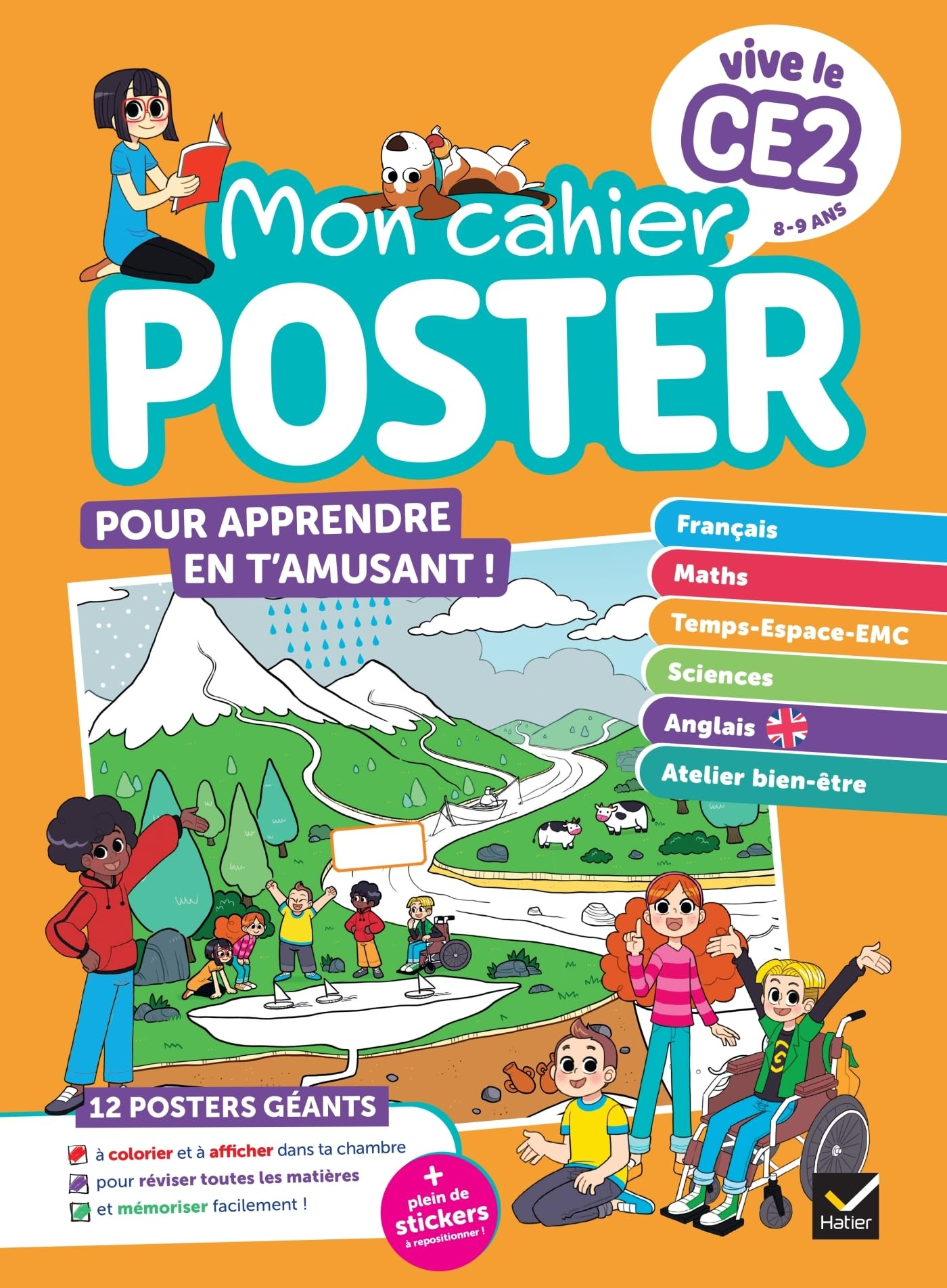Vive le CE2 : mon cahier poster : toutes les notions clés du programme en un coup d'oeil !