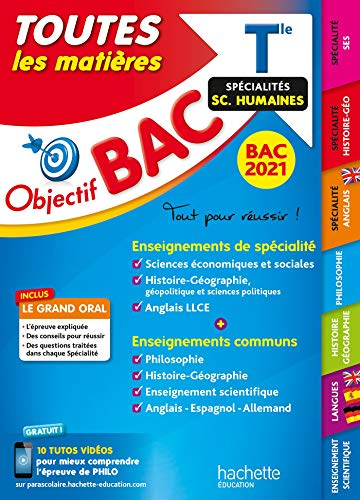 Toutes les matières terminale spécialités sciences humaines : bac 2021