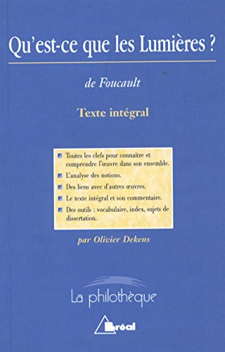 Qu'est-ce que les lumières ?, Michel Foucault : texte intégral