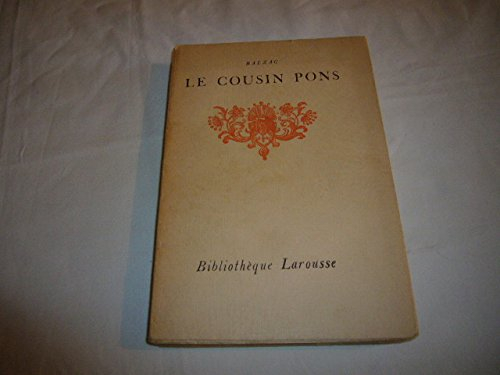 le cousin pons, par honoré de balzac