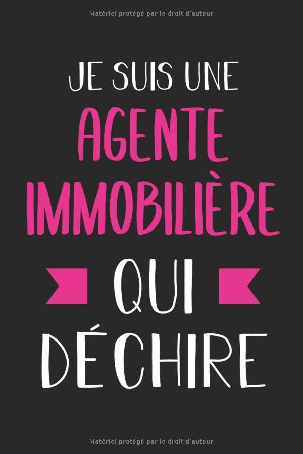 Je suis une Agente Immobilière qui déchire: Journal/Carnet de notes ligné drôle pour agente immobili