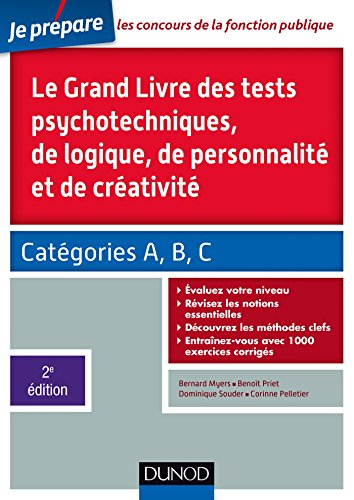 Le grand livre des tests psychotechniques, de logique, de personnalité et de créativité : catégories