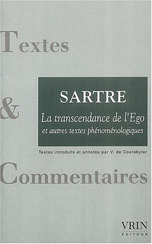La transcendance de l'ego. Conscience de soi et connaissance de soi. Une idée fondamentale de la phé