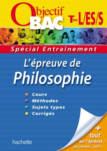 L'épreuve de philosophie terminales L, ES, S