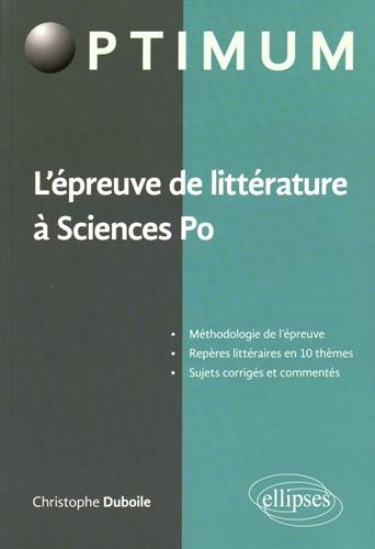 L'épreuve de littérature à Sciences Po
