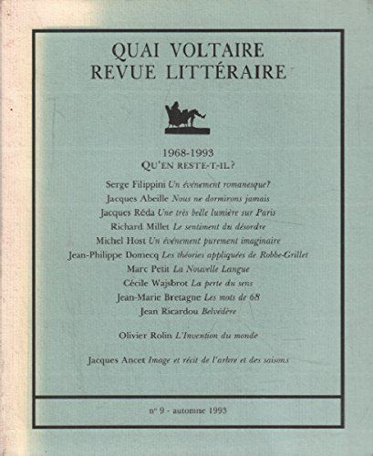 Quai Voltaire, n° 9. 1968-1993, qu'en reste-t-il ?