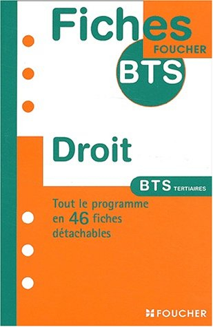 fiches bts foucher : droit, bts